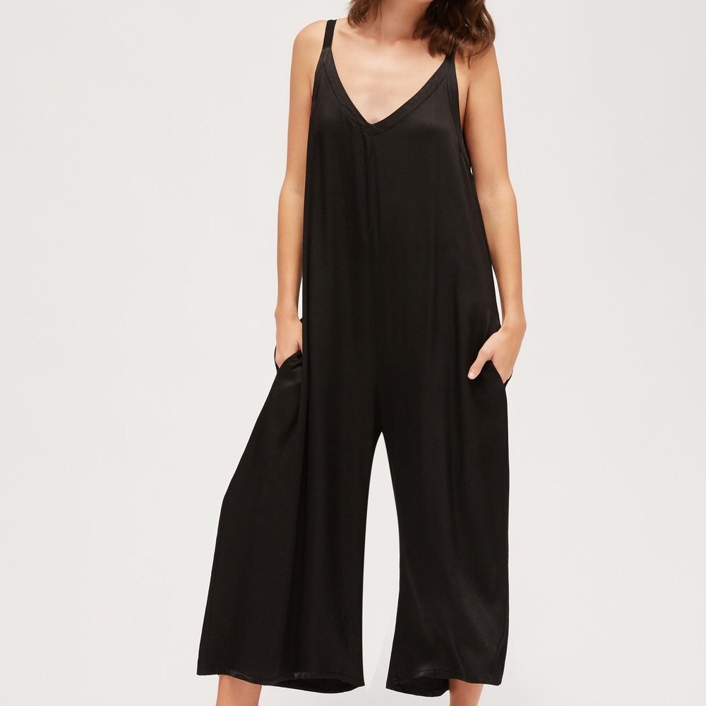 LACAUSA Black Santi Jumpsuit Size XS